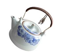 Cabilock Ceramic Teapot With Handle Elegant Porcelain Chinese Kettle For Loose Leaf Tea Decorative Home Use And Small Gatherings