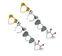 Cabilock Cerchietti per Chioma Disegni di Animali 8 Pezzi Accessori Leggeri in Peluche per Feste e Cosplay Copricapi Decorativi per e Adulti