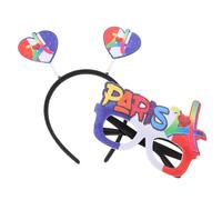 Cabilock Cerchietto a Forma di Occhiali a Cuore in Plastico Comodo e Dalla Superficie Liscia, Accessorio per Chioma per Feste Sportive e Uso Quotidiano