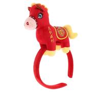 Cabilock Cerchietto Capodanno Cavallino Rosso, Accessorio Festa 2026 | Plastica e Stoffa, Leggero e Comodo, per Foto, Riunioni Familiari, Celebrazioni Festive