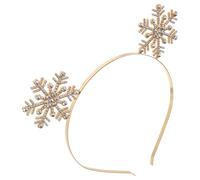 Cabilock Cerchietto Fiocco di Copricapo per Compleanni Fascia per Capelli Natalizia Tiara di Fasce per Capelli Bianche Tema Inverno da Festa