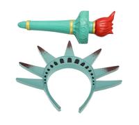 Cabilock Cerchietto Statua della Libertà con Corona e Torcia Accessorio Comodo per Costume Donna per Feste Halloween e Patriottiche
