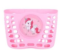 Cabilock Cestino Anteriore per Bicicletta Bambina in Plastica Rosa | Facile da Installare, Pratica Capienza, Motivo Adorabile, per Bici e Monopattino