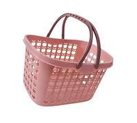 Cabilock Cestino Della Spesa in Plastica Piccolo Colore Rosa Manico, Organizer Portaoggetti Multifunzione Per Cucina, Soggiorno e Picnic, Cesta Salvaspazio Resistente Ad Uso Quotidiano