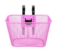 Cabilock Cesto Anteriore Bici in Ferro Rosa per Donne e Bambine | Cestino da Bicicletta con Ampia Capienza, Struttura Robusta, Uso per Shopping e Gite Quotidiane