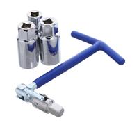 Cabilock Chiave T per Candele Auto e con Bussole Resistenti per Manutenzione Versatile e Accesso Facilitato in Spazi Stretti Compatibile con Piccoli Veicoli e Rasaerba
