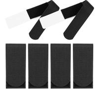 Cabilock Cinghie da Sci a Strappo 10 Pezzi 50x450mm Nere Gancio e Passante per Fissaggio Snowboard, Portasci Resistenti per Riporre e Trasportare Sci in Sicurezza, Accessori per Sport