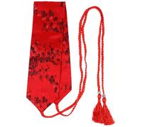 Cabilock Cintura Kimono Etnica Giapponese Ricamata Nappe Intrecciate Rosso per Modellare Corpo e Snellire la Vita, Adatta a Costumi e Cosplay