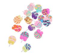 Cabilock Ciondoli Unici Per Lecca-lecca in Pasta Polimerica Kawaii 17 Pezzi Di Bigiotteria Con Perline Piatte