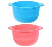 Cabilock Ciotole in Silicone per Ceretta Pieghevoli 2 Pezzi, Resistenti Alte Temperature, per Sciogliere Cera Dura e Depilazione Viso, Ascelle e Naso, Accessori per Kit Colore Casuale