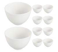 Cabilock Ciotole in Silicone per Maschere Facciali Set da 10 Pezzi Ciotola Media per Mescolare Maschere Fai da Te Supporto per Maschera Viso Resistente e Facile da Pulire per Uso