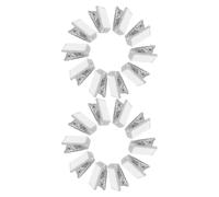 Cabilock Clip Adesive Trasparenti per Badge Id 20 Pezzi, Mollette Adesive per Appendere Documenti e Targhette, Porta Badge Identificativo in Plastica Pp per Ufficio e Casa