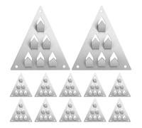 Cabilock Clip di Montaggio per Pannelli Acustici in Acciaio al Carbonio, Base Triangolare, 12 Pezzi per Isolamento Acustico e Blocco del Rumore in Ambienti Domestici
