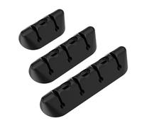 Cabilock Clip Magnetiche per Cavi da Scrivania 3 Pezzi, Fermacavi Magnetici in Tpr Nero 2+3+4 Fori, Supporto Organizzatore per Gestione Cavi Cuffie, Telefoni e Caricabatterie, Adatto