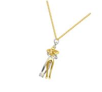 Cabilock Collana Romantic Love Witness in Dorato Ciondolo Abbraccio Gioiello Leggero e Resistente per Regali Romantici e Compleanni