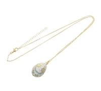 Cabilock Collana Vintage Ciondolo a Forma di Uovo di Pasqua Inciso, Gioielli in Lega per Ragazze e Bambine, Design Floreale Dettagliato, Accessorio Festivo Elegante per Occasioni Pasquali