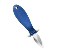 Cabilock Coltello in Acciaio Inossidabile per Ostriche Manico Antiscivolo Blu e Protezione per Dita, Strumento Professionale per Apertura Ostriche in Cucina