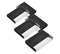 Cabilock Confezione da 5 Scatole Vintage per Cassette Audio in Plastica PS Nera, Custodie Trasparenti Salvaspazio per Nastri e Piccoli Oggetti, per Scrivanie e Librerie