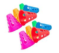 Cabilock Coni da Allenamento per Calcio in PVC 10 Pezzi per Esercizi Sportivi e Pattinaggio Stimolano creatività e Migliorano Abilità Pratica Colore Casuale