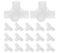 Cabilock Connettore a T per asta dell'armadio da 50 pezzi, elemento di giunzione per armadio, connettore per scarpiera, ferramenta di collegamento per mobili per l'organizzazione della casa