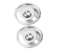 Cabilock Coperchio in Acciaio Inox 16 Cm per Barattoli Olio e Condimenti, Anti-rovesciamento, Facile da Pulire, Set da 2 Pezzi per Uso Domestico in Cucina