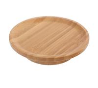 Cabilock Coppa Rotonda in Legno per Vino, Copertura Arancia per Bicchieri | Bambù e Legno, Superficie Liscia e Lucida, Presa Comoda, per Dessert e Servizio al Bar
