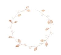 Cabilock Copricapo da Sposa in Lega Rosa Oro a Foglia Corona per Chioma Decorativa Fascia per Matrimoni e Feste Speciali