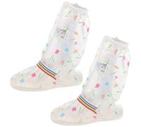 Cabilock Copriscarpe Antipioggia in PVC Trasparente Riutilizzabili Protettore per Scarpe Antiscivolo Suola Rinforzata Copristivali Impermeabili per Uso Esterno e Ciclismo Confezione da