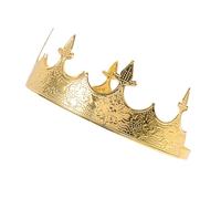Cabilock Corona da Uomo Vintage in Metallo Oro, Semplice nel Design, per Cosplay Re e Teatro, Accessorio per Feste e Matrimoni