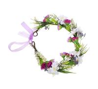 Cabilock Corona Floreale Boho per Donne, Accessorio Leggero in Poliestere | Fiori Artificiali Realistici, Filo di Ferro Robusto, Stile Romantico e Fiabesco, per Festival e Attività All'aperto