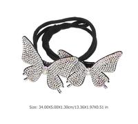 Cabilock Creatore di Chignon Strass a Forma di Farfalla Modellatore di Ciambelle per Chioma Compatto in Argento Accessorio per Acconciature da Donna e Ragazza per Feste Matrimoni e Uso