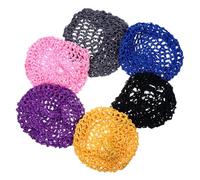 Cabilock Cuffia da Notte da Donna Morbido e Traspirante Rete per Chioma Femminile All’Uncinetto Set da 6 Pezzi Multicolore per Dormire Bagno e Viaggi Colore Casuale Colore Casuale