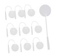 Cabilock Cuscinetti Massaggianti Autoadesivi Professionali in Silicone Set Da 10 Rotondi Da 3cm Elettrodi Flessibili e Riutilizzabili Per e Massaggio