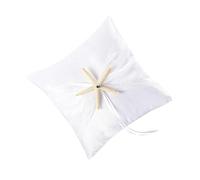 Cabilock Cuscino Portaanelli Forma Stella Marina Bianco per Matrimonio Tessuto Riutilizzabile per Cerimonia Romantica Wedding Party