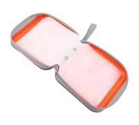 Cabilock Custodia Cd Slot Organizer Doppia Faccia per Dvd e Cd Portatile con Manico Custodia Protettiva per Dischi per Casa Auto e Viaggi Colore Arancione