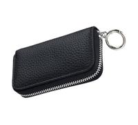 Cabilock Custodia Portachiavi in Pelle Nera Resistente e Compatta Portafoglio Organizzatore Chiavi Unisex Design Semplice e Antisporco Per Uso Quotidiano e Regalo