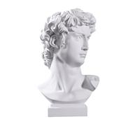Cabilock David vaso Desktop Vaso Busto Vaso David Busto Scultura Vaso In Calcestruzzo Arredamento Foglioso Statua Greca Fioriera Testa Di Una Statua Grecia Resina Formare Bianco