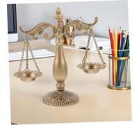 Cabilock Decorazione Vintage Bilancia Giustizia Metallo per Scrivania Ufficio Scultura Retrò Bilancia Multifunzionale per Gioielli e Regalo per Avvocati e Studenti Legge