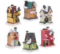 Cabilock Decorazioni Luminose Natalizie in Resina Set da 6 Pezzi Ornamenti da Tavolo per Casa e Ufficio Decorazioni Natalizie da Scrivania Resistenti e Durature per Feste e Soggiorno