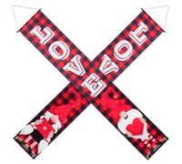 Cabilock Decorazioni Per San Per La Casa Cartelli Per Feste Romantiche Da Questa Parte Decorazioni Per Porte Esterne Striscione A Forma Di Cuore Da Appendere Striscione Di