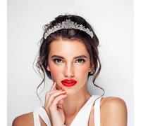 Cabilock Diademi E Corone Di Cristallo Per Matrimonio In Argento Per Donne Fasce Per Da Sposa Tiara Da Principessa Per Da Sposa Per Donne E Ragazze Per Feste Di