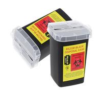 Cabilock Dispenser Per Lamette Da Barba Da 2 Pezzi Contenitore Plastica Riutilizzabile Chiusura Sicura Per Parrucchiere e Uso Personale