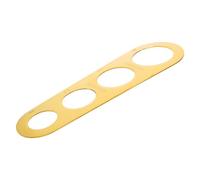 Cabilock dosatore per tagliatelle per misurare la Misuratore noodle a 4 fori strumento gadget righello per la pasta Acciaio inossidabile D'oro