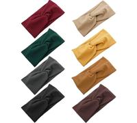 Cabilock Fasce Elastiche per Chioma Antisudore 8 Pezzi, Fascia la Testa Comoda e Compatta, Accessori Sportivi Multifunzionali per Yoga e Attività Fisica