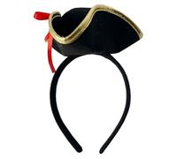 Cabilock Fascia per Capelli Pirata Elastica con Fiocco Dorato Accessorio Costume Donna per Feste Cosplay e Spettacoli Teatrali Copricapo Leggero per Party Tema Pirati