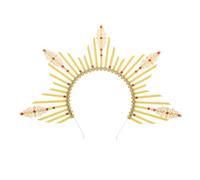 Cabilock Fascia per Chioma Donna Estiva in Plastico Leggero e Metallo Comoda da Indossare Design Retro a Cerchietto Sole per Bellezza e Cerimonie come Beauty Pageants e Engagements