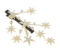 Cabilock Fermaglio per Chioma in Cristallo Strass a Forma di Stella e Rami Dorati Accessori per Chioma da Donna e Bambina Clip Decorativa Elegante per Feste e Uso Quotidiano