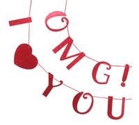 Cabilock Festone Glitterato Tema Sanremo con Cuori Sospesi Decorazione Versatile per Matrimonio e Festa per Pareti Finestre e Tavoli come Sfondo Fotografico Romantico