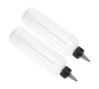 Cabilock Flaconi Applicatori per Tintura per Chioma 2 Pezzi 460Ml Trasparenti Scala Graduata Flaconi Vuoti Comprimibili per Miscelazione Precisa e Applicazione Professionale e Domestica