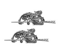 Cabilock Forcina Vintage per Chignon Drago, Set 2 Pezzi in Metallo Argentato, Stile Nordico Retrò, Resistente e Adatto a Eventi come Matrimoni e Feste